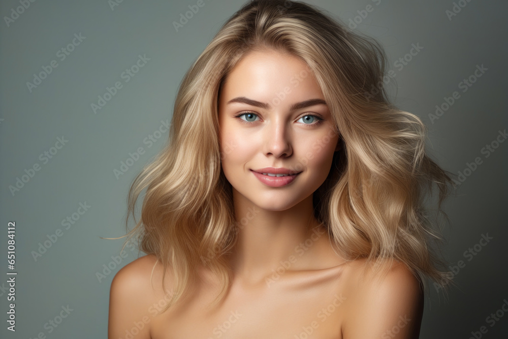 Woman with blonde hair and blue eyes posing for picture.