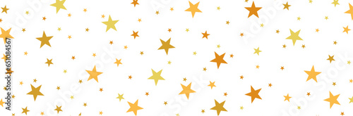 Fond d'étoiles jaunes et dorées - Arrière-plan présentant des étoiles - Motifs festifs pour des fêtes de mariage, d'anniversaire ou Noël. Différentes tailles d'étoiles - Fond étoilé - Ciel d'étoiles