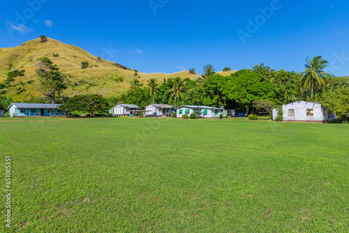 Typical houses in a small village in Viti Levu