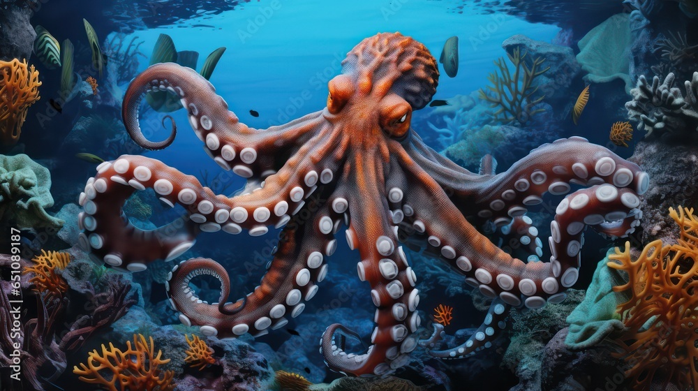 Obraz premium octopus in the sea