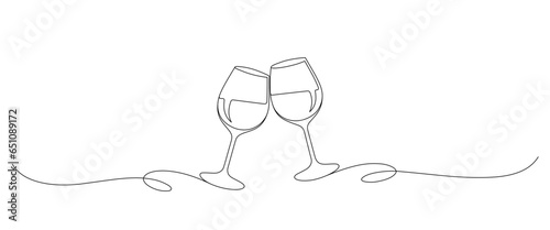 glass cheers line art style.