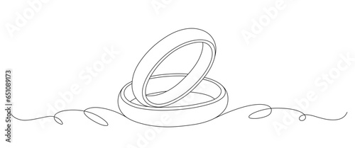  wedding ring line art style. invitation, valentine element