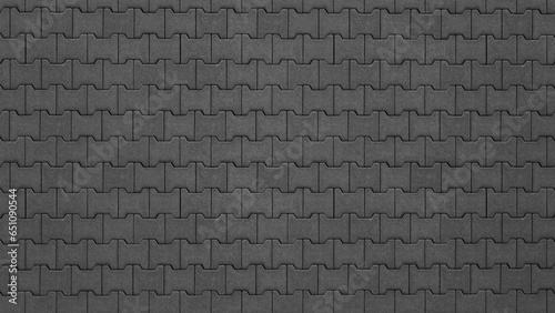 Canvas-taulu Gray Wavy Paving Slabs