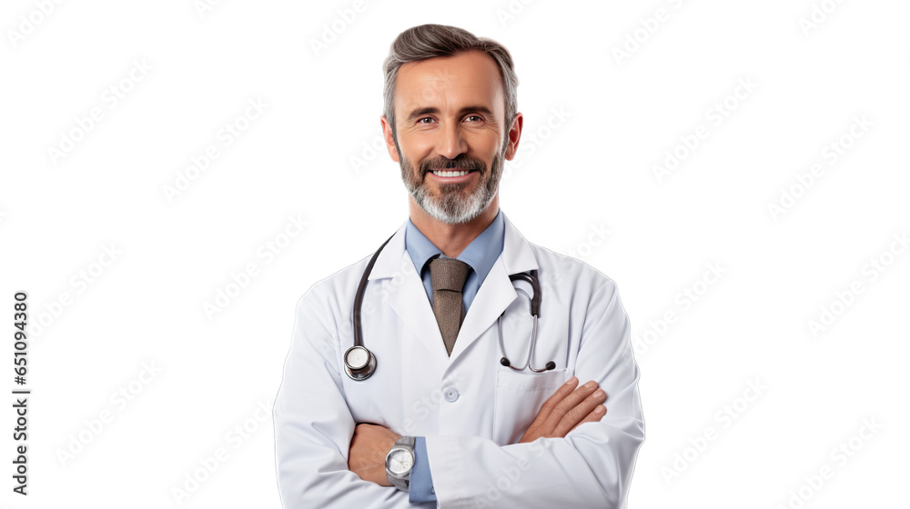 © The Deep Designer - Portrait of Male doctor isolated on transparent background, Generative ai © The Deep Designer - Portrait of Male doctor isolated on transparent background, Generative ai