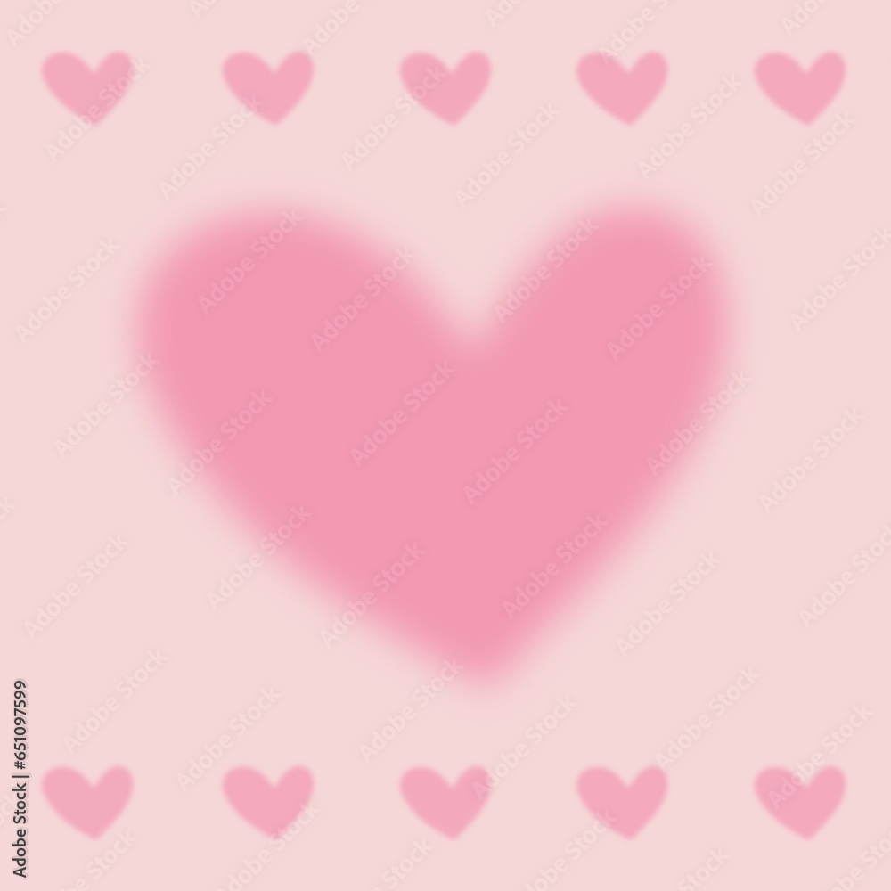 the pastel pink heart background