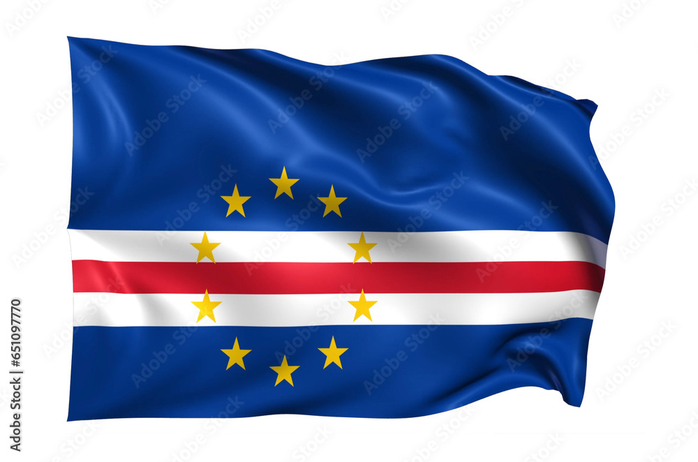 Cape Verde Flag on transparent Background Cape Verde Flag on transparent Background