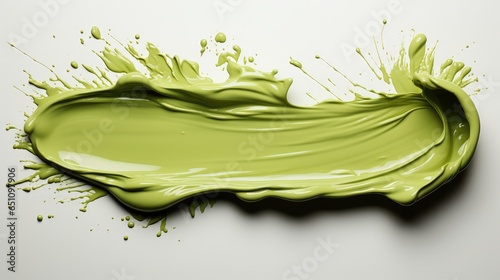 A brush of green on white background.