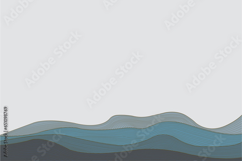 Abstract of background vector. Design japanese style of line wave of blue background. Design print for illustration, magazine, cover, card, background, wallpaper. Set 8