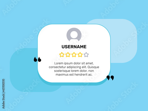 Testimonials template design. Feedback chat bubble testimonial banner quote social media post template designs for quotes