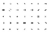 Black arrow icons vector set