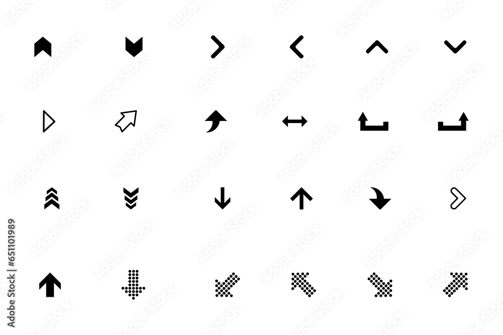 Vector illustration of arrow icons set