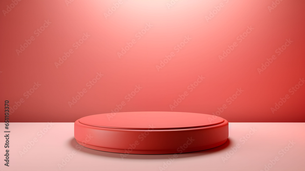 red podium product and red background red podium product and red background