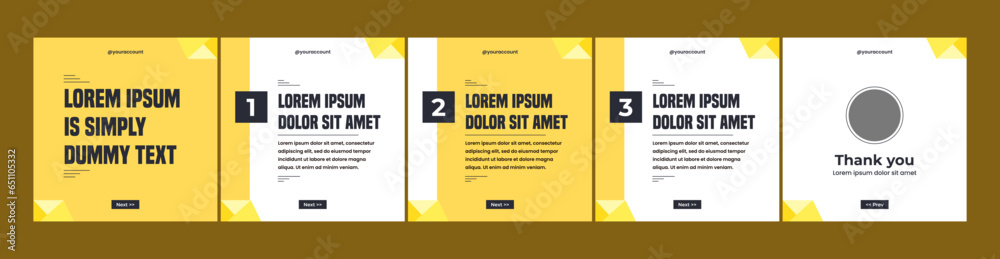 Obraz premium editable carousel template for social media