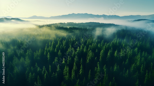 misty morning in the forest © Delrado