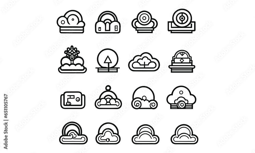 Cloud computing web icons Cloud computing web icons