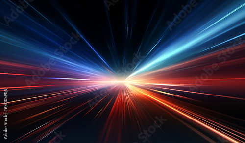 Abstract background with colorful light rays. AI generated