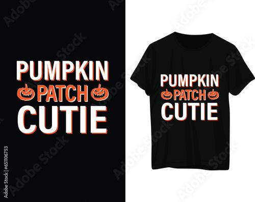 Pumpkin patch cutie halloween tshirt design