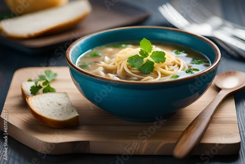 chicken noodle soup AI Generated