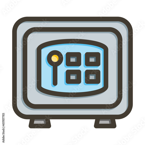 Safebox Vector Thick Line Filled Colors Icon Design Vector Thick Line Filled Colors Vector Thick Line Filled Colors Icon Design