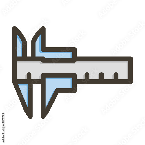 Caliper Vector Thick Line Filled Colors Icon Design Vector Thick Line Filled Colors Vector Thick Line Filled Colors Icon Design