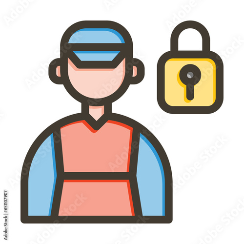 Locksmith Vector Thick Line Filled Colors Icon Design Vector Thick Line Filled Colors Vector Thick Line Filled Colors Icon Design