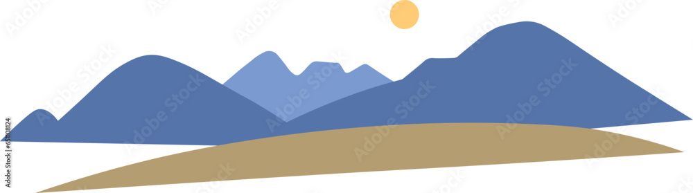 Flat vector illustration of area landscape. Flat vector illustration of area landscape.