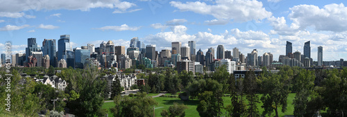 Panorama Calgary. Calgary cityscape. Skyscrapers of Calgary