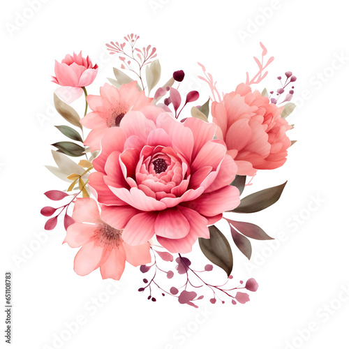 Flower wedding watercolor 