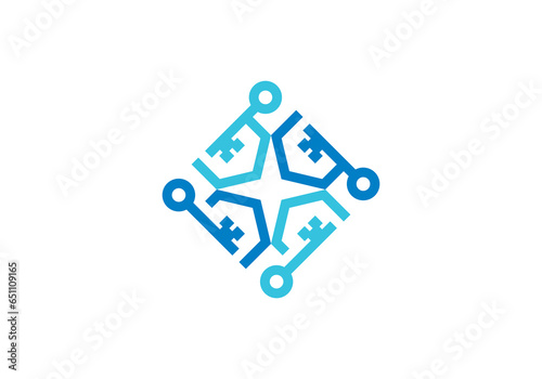 house logo design, home key simple modern symbol icon vector