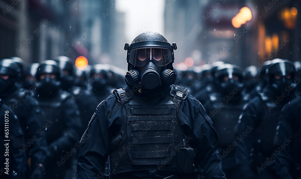 riot police guard riots, ai generative riot police guard riots, ai generative