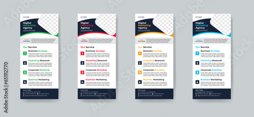 Modern creative corporate business dl flyer or rack card layout concept background flyer brochure cover template for grow up your business to the next level