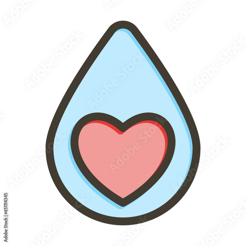 Blood Donation Vector Thick Line Filled Colors Icon Design Vector Thick Line Filled Colors Icon Design