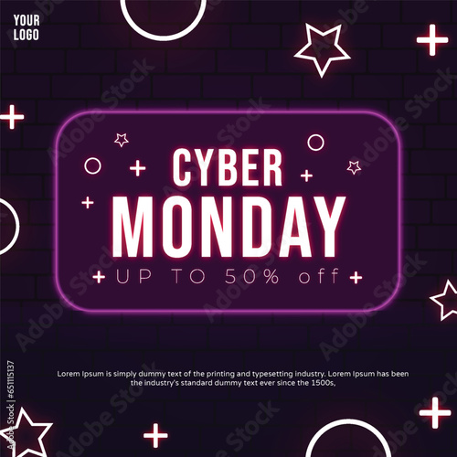 Cyber Monday special discount template design