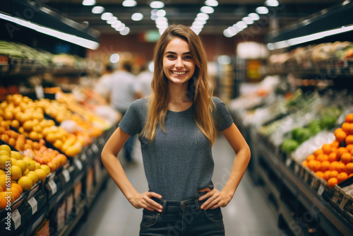 Modern Woman on a Grocery Run