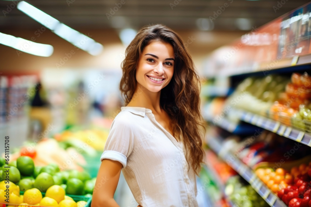 Graceful Shopper in the Supermarket
