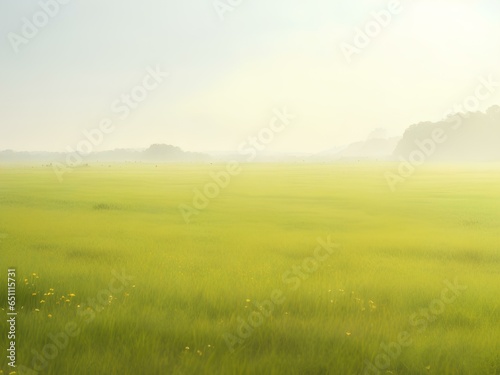 green field and fog © Tanin