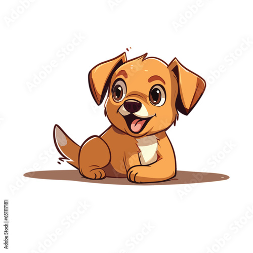 Cute dog logo design vector