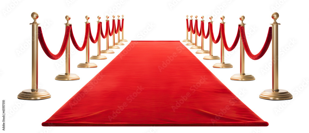 Red carpet cut out - obrazy, fototapety, plakaty 