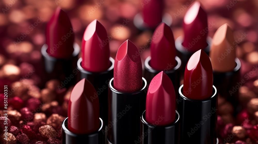 lipstick cosmetics decorative. - obrazy, fototapety, plakaty 