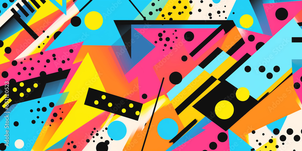 Fototapeta premium Retro Neo Pop Art background 