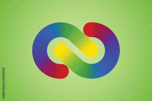 Dynamic colorful infinity logo concept	