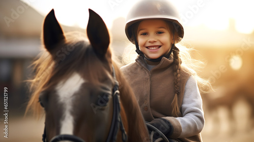 young child riding a horse © Thomas