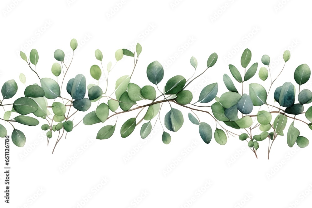 Obraz premium Eucalyptus Leaves Border