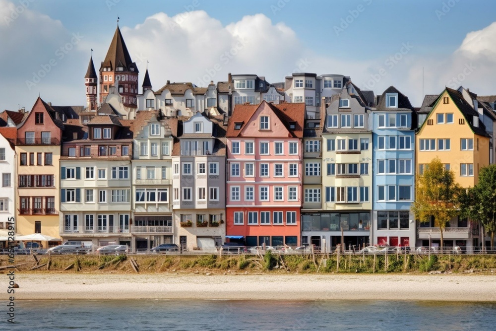 Coastal city in Germany. Generative AI