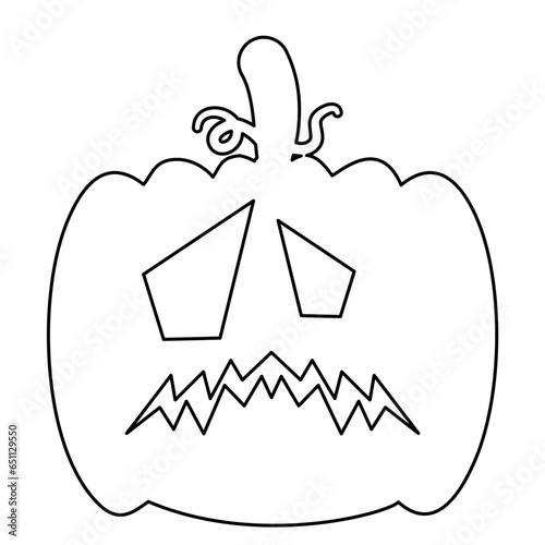 Pumpkins Halloween Faces Outline photo