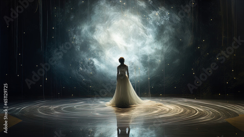 Ethereal narratives fashioned from stardust and celestial light, moments frozen in time