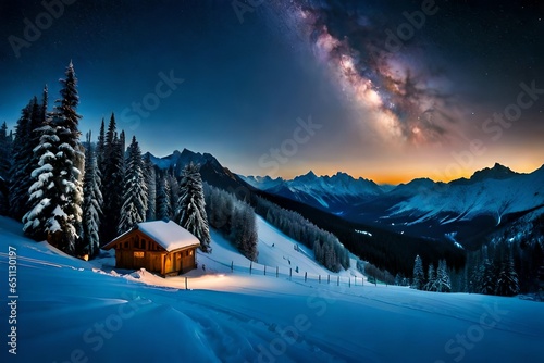 ski resort in the mountains © Image Studio