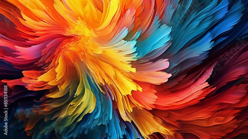 Rainbow color swirl brushstroke, creativty and inspiration concept colorful background. photo