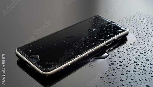 濡れたスマホ