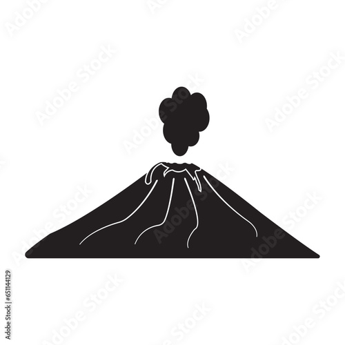 Erupting volcano icon